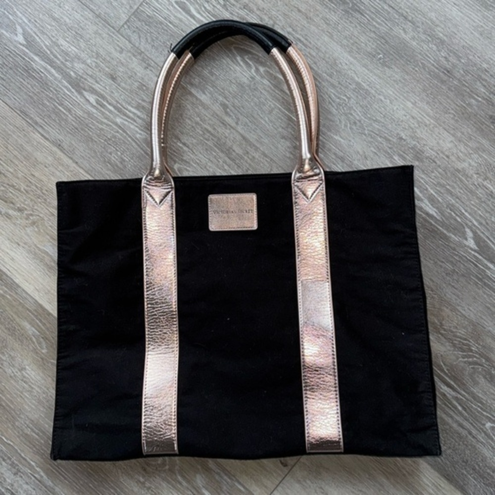 Victoria’s Secret large canvas tote with button close